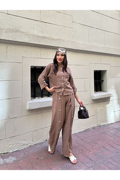 ikomteks Button Detailed Trousers Suit