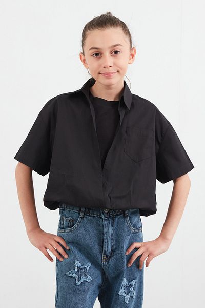 Fulla Moda Girl's Shirt with Pocket T-Shirt