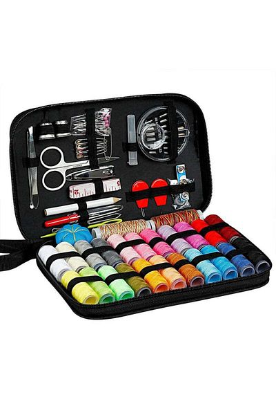 SOLLUXE Kit de cusut multifuncțional premium DIY pentru casă și călătorii, accesorii, foarfece și unghiera