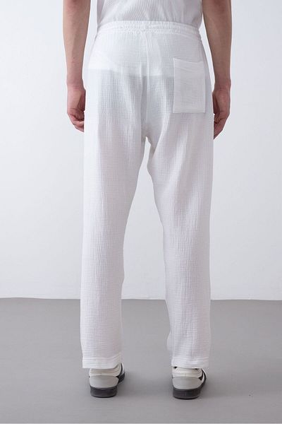 TÜZeMEN Relaxed Cut Muslin Baggy Trousers