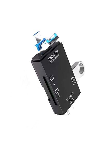OEM Cititor de carduri 6 în 1, unitate flash USB, Plug and Play, USB/OTG/TF/SD/Type-C