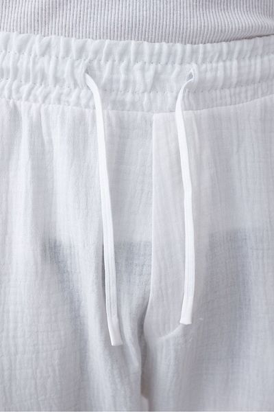 TÜZeMEN Relaxed Cut Muslin Baggy Trousers
