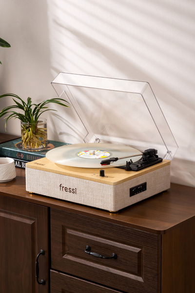 Fressi Dahili Hoparlörlü Pikap Müzik Kutusu Usb+Rca+Bluetooth FR-P1990 Velura