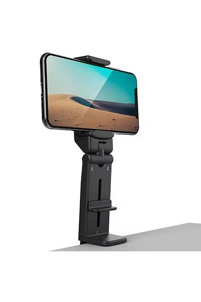 OEM Universal Phone Stand, Adjustable Arm, 360-degree Rotation, Adjustable Height, Black