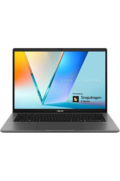 ASUS لابتوب Vivobook S14 (2025) - معالج Snapdragon X X126100، شاشة 14 بوصة WQXGA، سعة تخزين 1 تيرابايت SSD، ذاكرة وصول عشوائي (RAM) سعة 16 جيجابايت