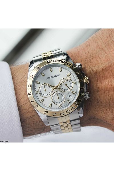 Chaperone Ch002582 Men's Wrist Watch with Steel Band