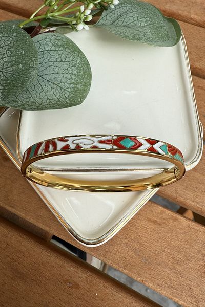 My Joyas Design Steel Art Collection Enamel Bracelet 5.8cm