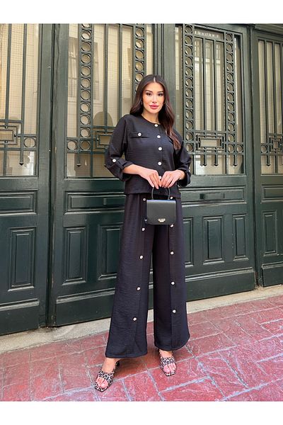 ikomteks Button Detailed Trousers Suit