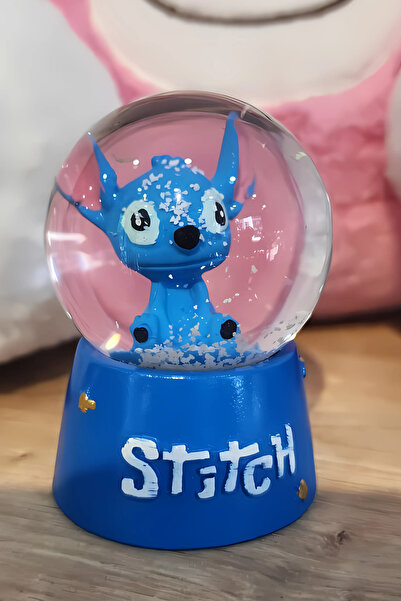 MECH BUTİK Mini Boy Mavi Işıklı Kar Küresi