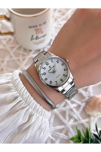 Daniel Klein Steel Cord 3 Atm Water Resistant Special Design Women Wrist Watch+Bracelet Vs.Blkt.0475
