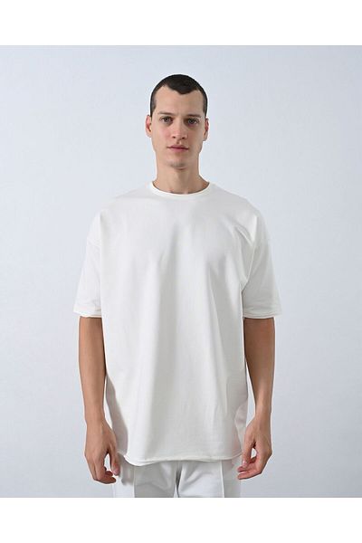 TÜZeMEN 2Thread Dirty Collar Bacıg Oversize Tshirt