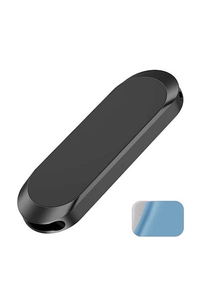 OEM Magnetic Car Mount for Phone, Universal, with Side Cable Clip, 7 x 2.2 cm, Black