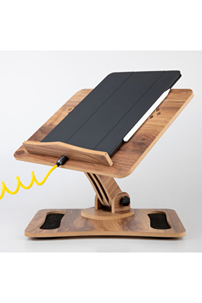 Yasir HÜSNA RAHLE MASA ÜSTÜ AHŞAP RAHLE TABLET TUTUCU KİTAP TUTUCU ERGONOMİK RAHLE