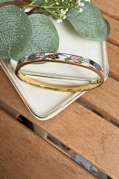 My Joyas Design Steel Art Collection Enamel Bracelet 5.8cm