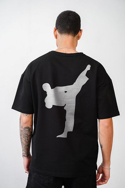 king brich Μπλουζάκι Unisex με στάμπα Karete Oversize