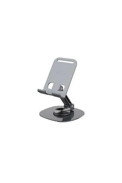 OEM Metal Phone Stand, Adjustable Height, Tilt & Rotation, Anti-Slip Rubber Inserts, Ergonomic, Foldable