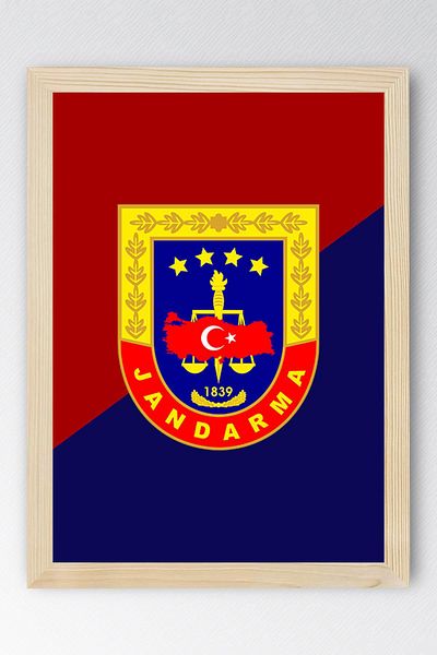 Saturn Pictură înrămată cu logo-ul Gendarmeriei
