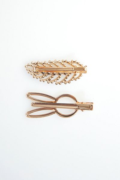Fulla Moda 2-Piece Clamp Buckle with Rabbit and Leaf Detail