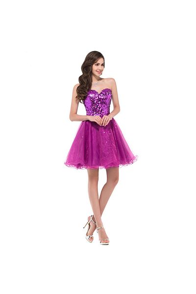 OEM Rochie mov cu paiete