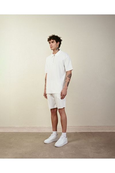 TÜZeMEN Piping Fit Textured Sports Shorts