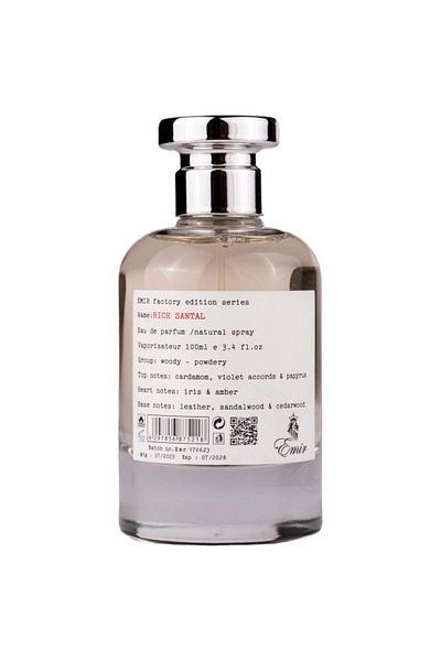 Emir Gold Emir Parfum Water, Rich Santal Factory Edition, Unisex, 100ml