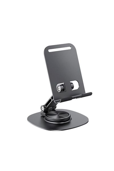 OEM Suport Telefon, Aliaj Aluminiu, Reglabil pe Inaltime, Inclinare si Rotire, Insertii Cauciuc Anti-Alu