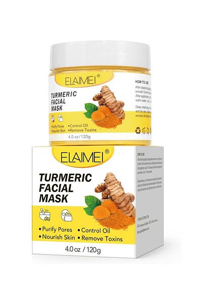 ELAIMEI Turmeric Facial Mask against Pigmentation Spots and Excess Sebum, 120 g