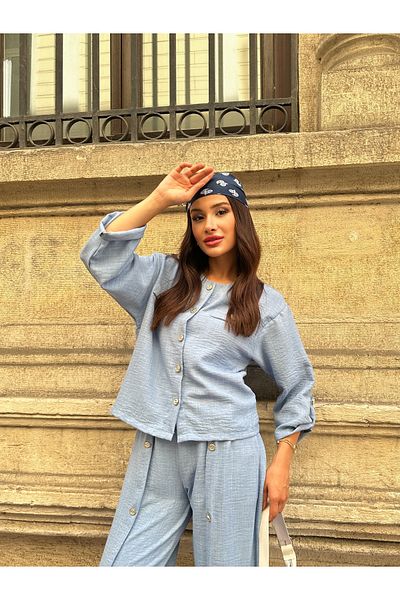 ikomteks Button Detailed Trousers Suit