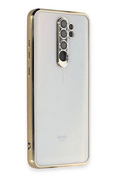 CepteToptan حافظة هاتف Xiaomi Redmi Note 8 Pro من السيليكون مع عدسة - ذهبي - MKİ2784-8511