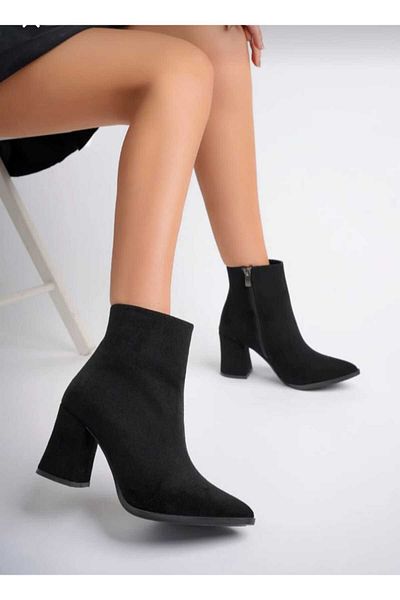 Dira Ayakkabı Black Suede Winter Boots
