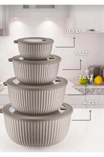 Se Yank Haus Set of 4 Vacuum Sealed Storage Containers with Lids Microwave and Freezing Suitable Storage Containers