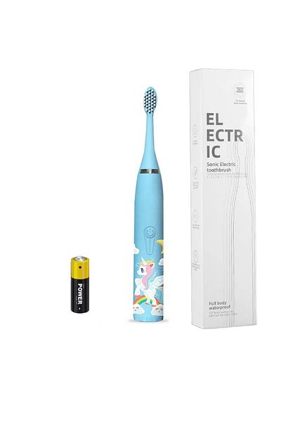 MOAWAVE Soft Electric Toothbrush for children +3, with battery included, Blue color MOAWAVE™