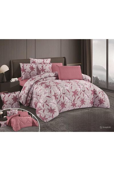 NAJMA Summer printed microfiber double bed sheet for a comfortable and peaceful sleep