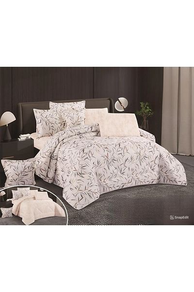 NAJMA Summer printed microfiber double bed sheet for a comfortable and peaceful sleep