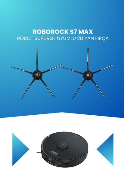 ELECTROLL Perie laterală compatibilă cu aspiratorul robot Roborock S7 Max, 2 ...