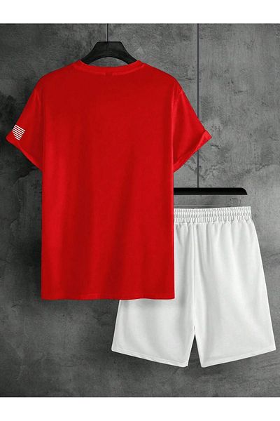 LUNAVISTA Printed t-shirt and shorts with los angeles logo