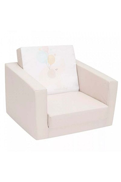 divendi-ro Folding armchair made of sponge with elephant print, New Baby, beige