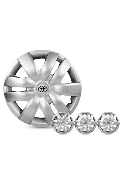 AGC 14" Wheel Covers for Yaris 2006–2012 – Durable Silver Hubcaps Set - 912