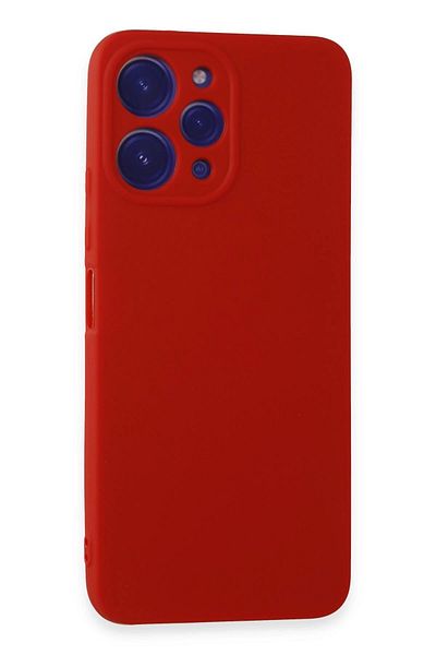 CepteToptan جراب هاتف Xiaomi Redmi 12 سيليكون أول - أحمر - MKİ9377-9301