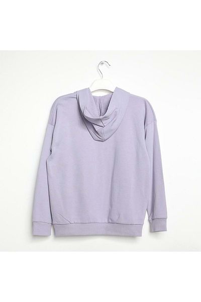 Nanica Kids Hooded Zipper Sweatshirt Lilac