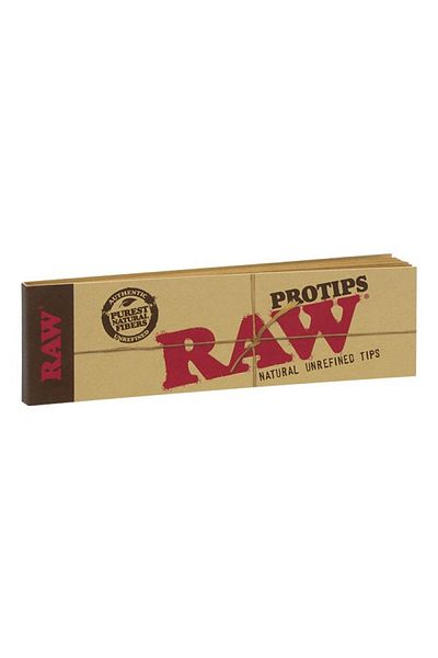 RAW Filtre lungi PROTIPS din canepa nealbita, 60x18mm, 84 filtre