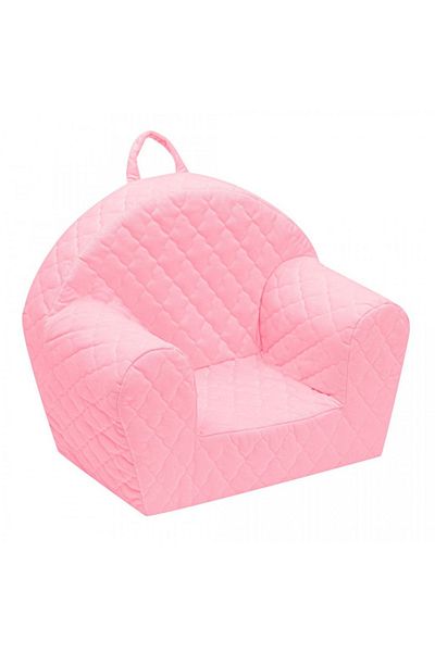 divendi-ro Baby armchair in sponge, with velvet cover and side pocket, New Baby, pink