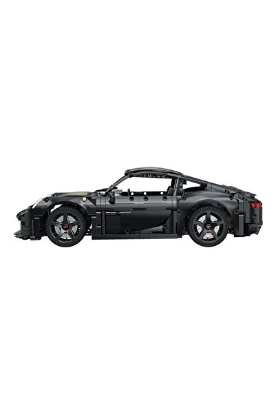 welcomein Lisanslı 45 cm 1655 Parça Uzaktan Kumandalı Yapı Bloğu Araba – Mat Siyah Porsche Cayman Model RC Set