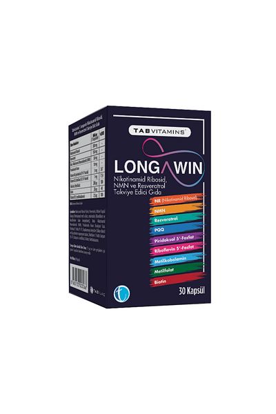 Tab İlaç Tab Vitamins Longawin Food Supplement Containing Nicotinamide Riboside, Nmn and Resveratrol 30 Capsules