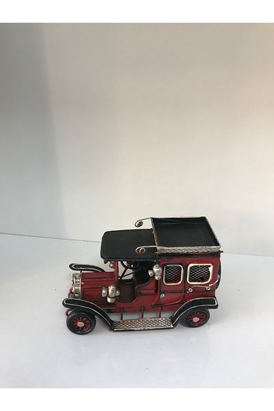 NOSTALJİM Decorative Metal Mini Car, Photo Frame, Savings Bank 15 cm