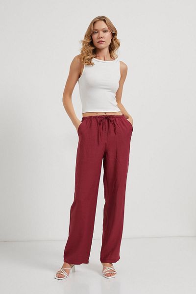 Arma Life Armalife 2306 Elastic Waist Lace up Casual Women's Pants