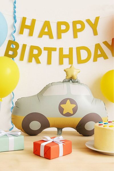 BeySüS Retro Car Foil Balloon