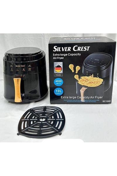 Silver Crest XXL Air Fryer JD689B - Digital Touch Screen, XXL Capacity, 6 Presets, Compact Design -