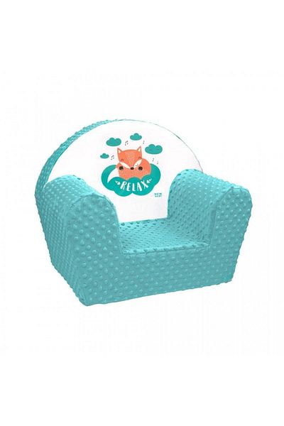 divendi-ro Sponge armchair for children, fox print, New Baby, mint green