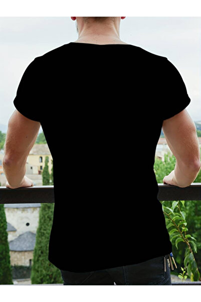 Kokosh moda Ανδρικό μπλουζάκι με στρογγυλή λαιμόκοψη με σχέδιο βισκόζης